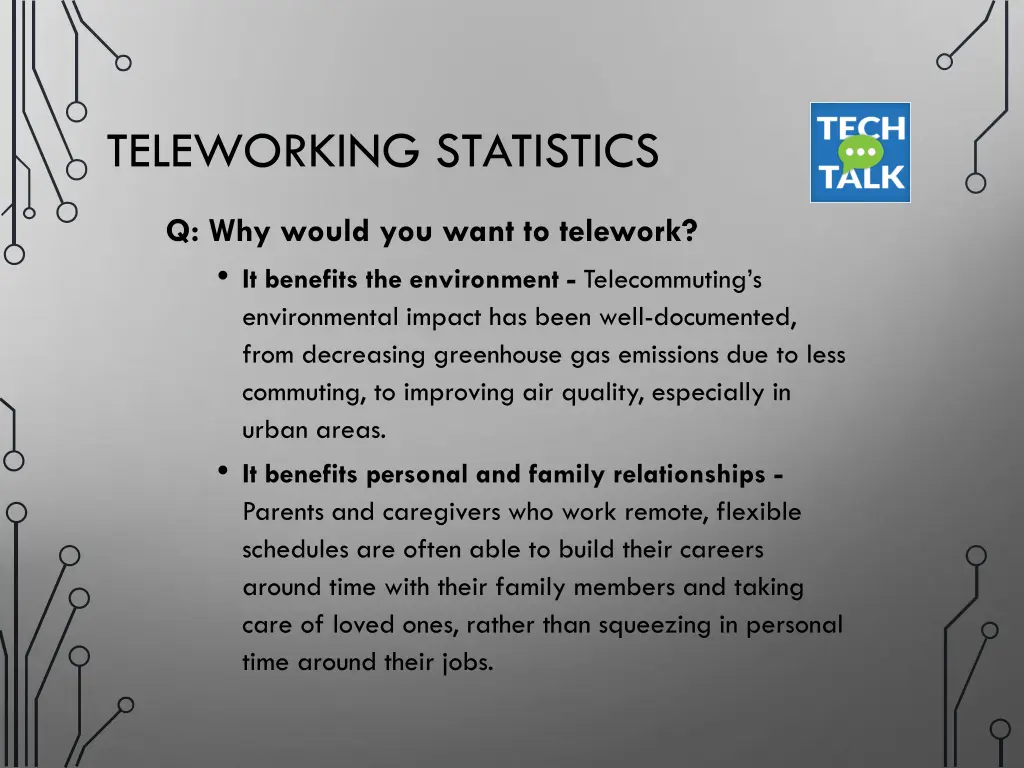 teleworking statistics 10