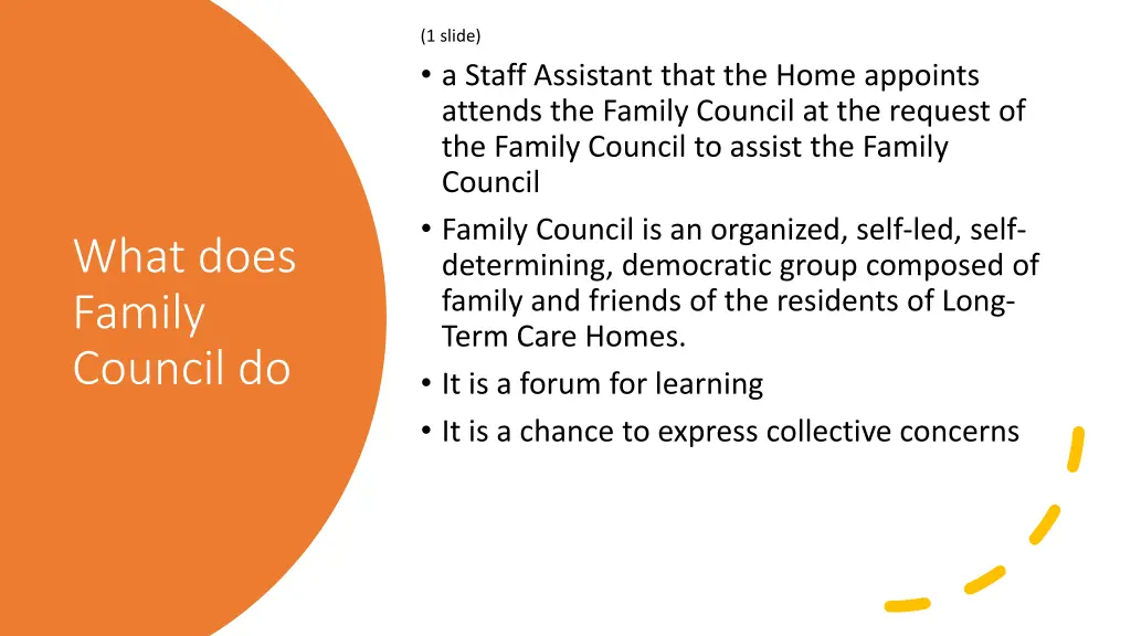 1 slide a staff assistant that the home appoints