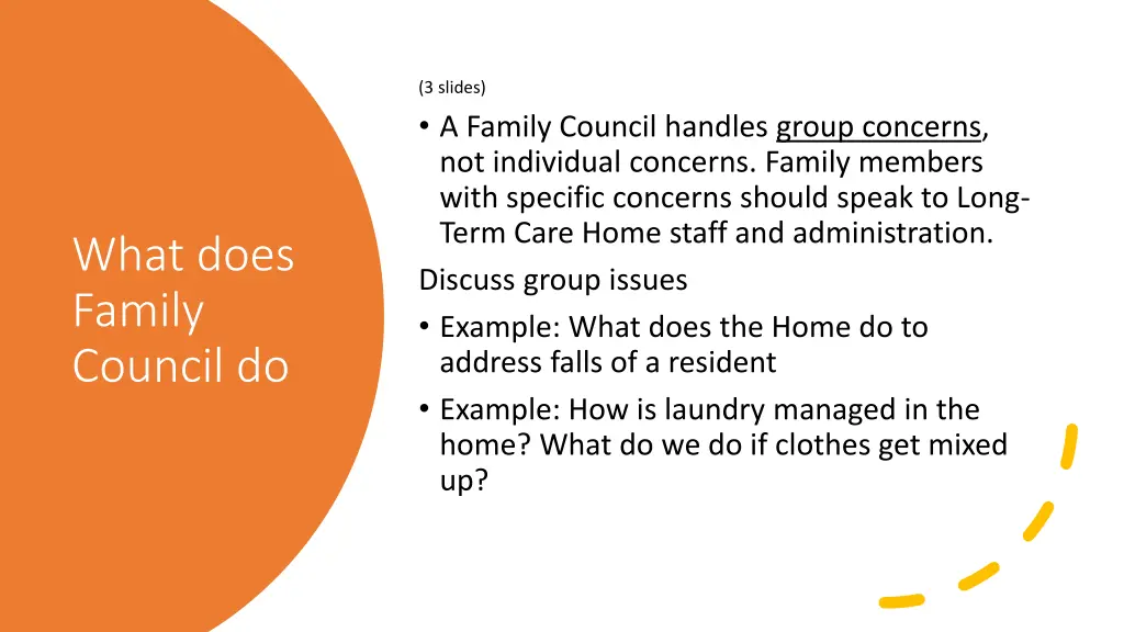 3 slides a family council handles group concerns