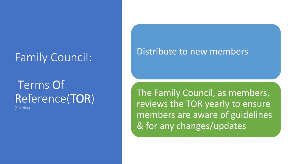 distribute to new members