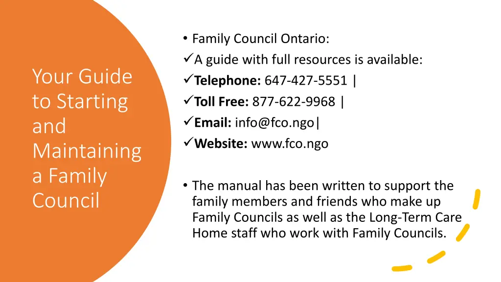 family council ontario a guide with full