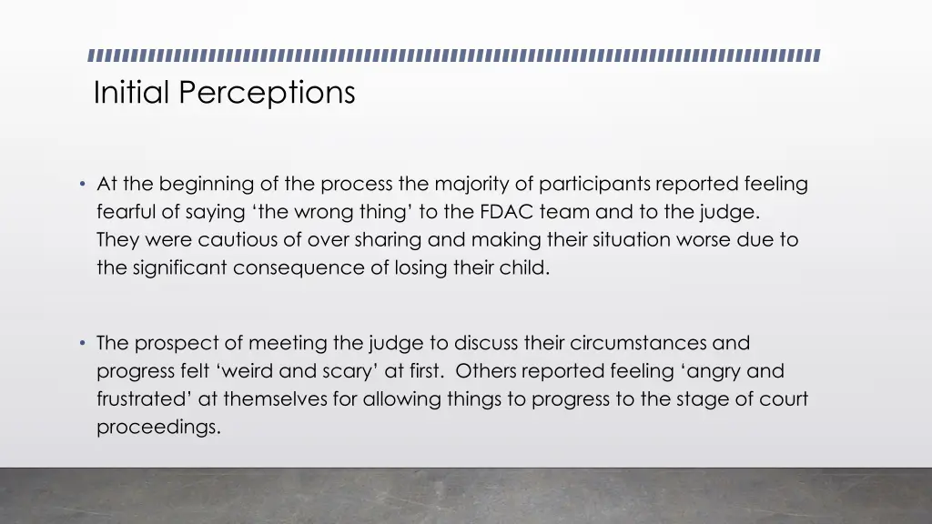 initial perceptions