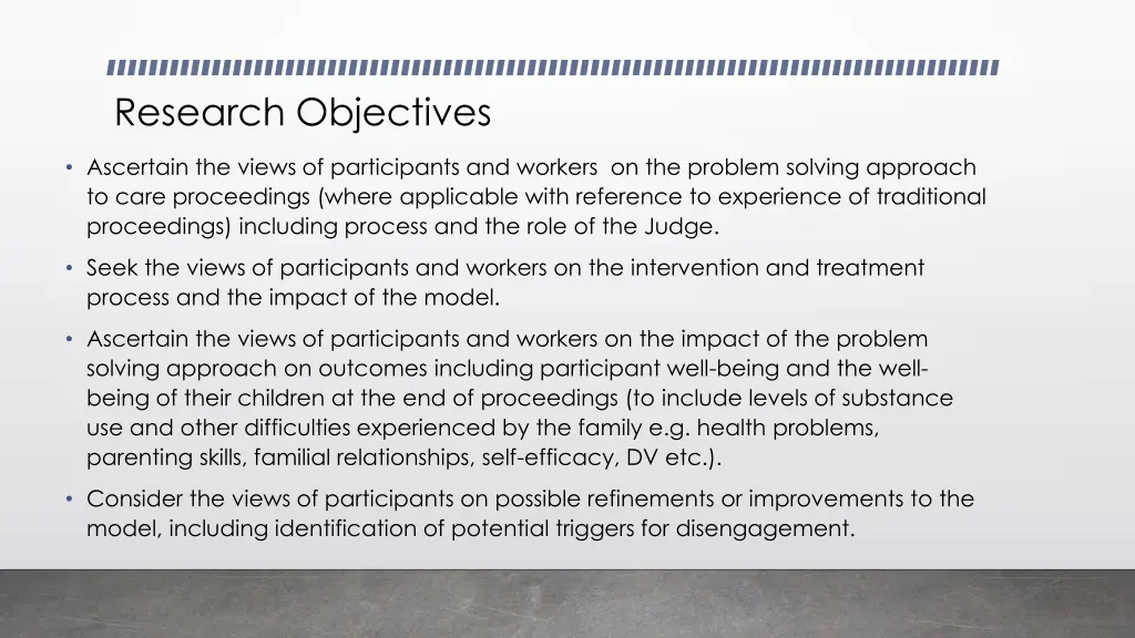 research objectives
