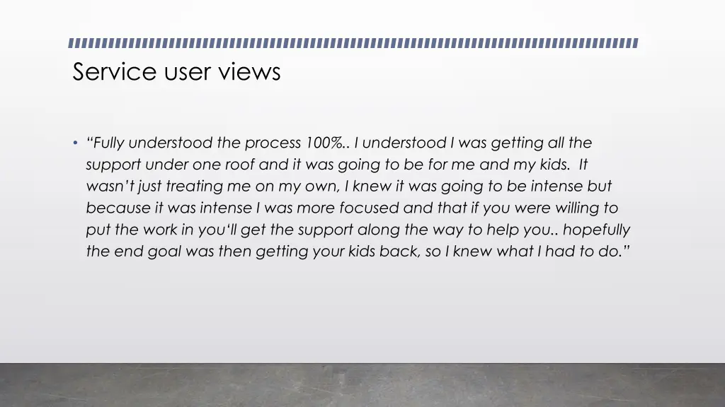 service user views