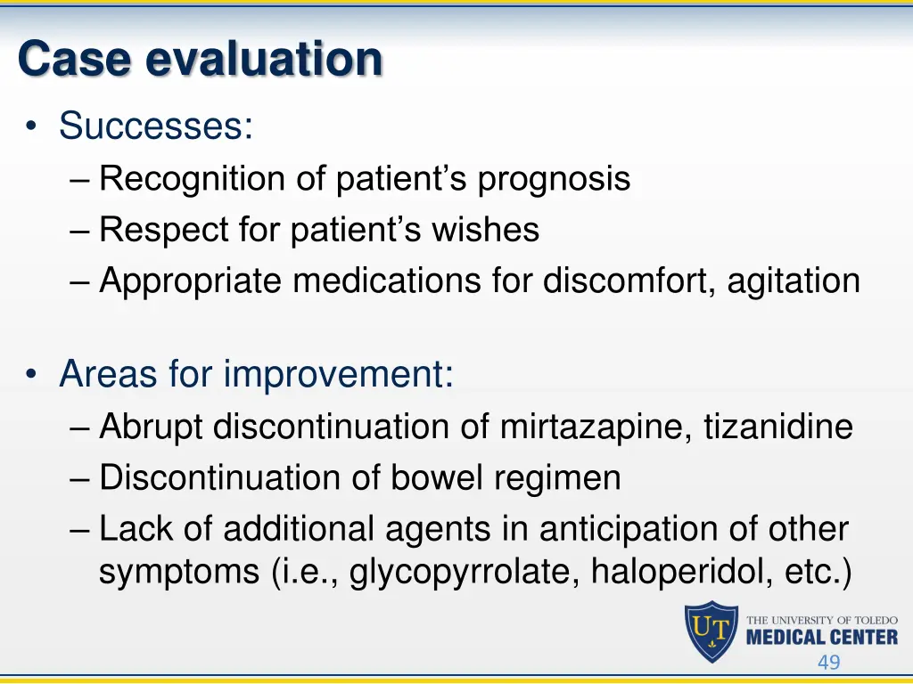 case evaluation successes recognition of patient