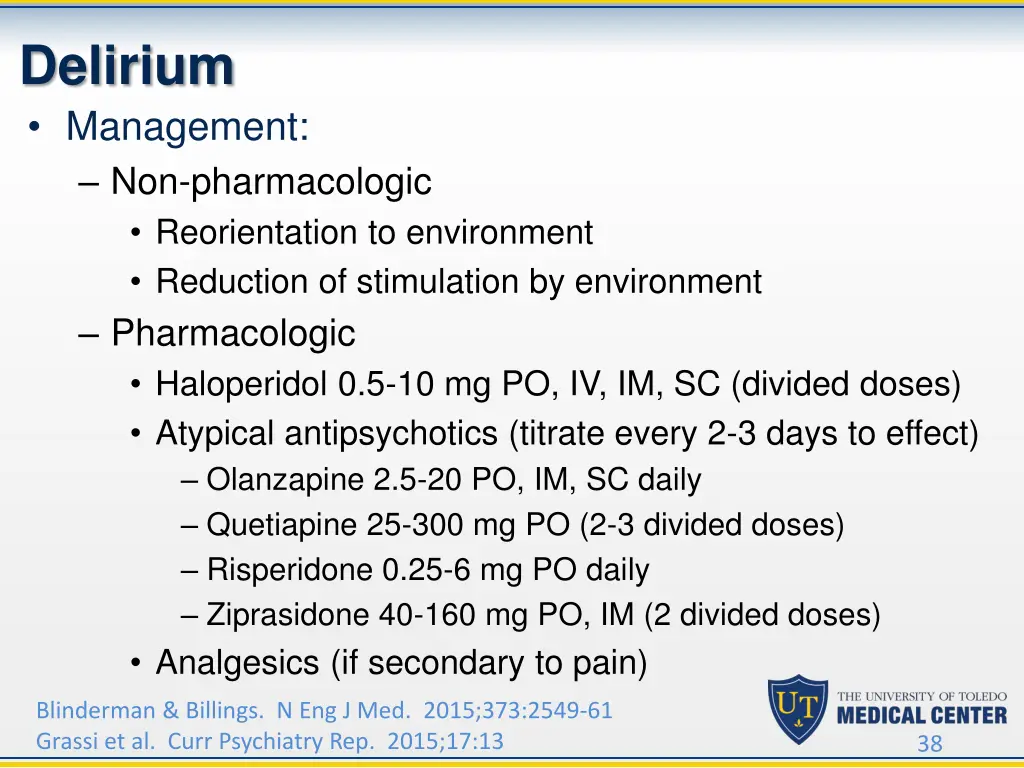 delirium management non pharmacologic
