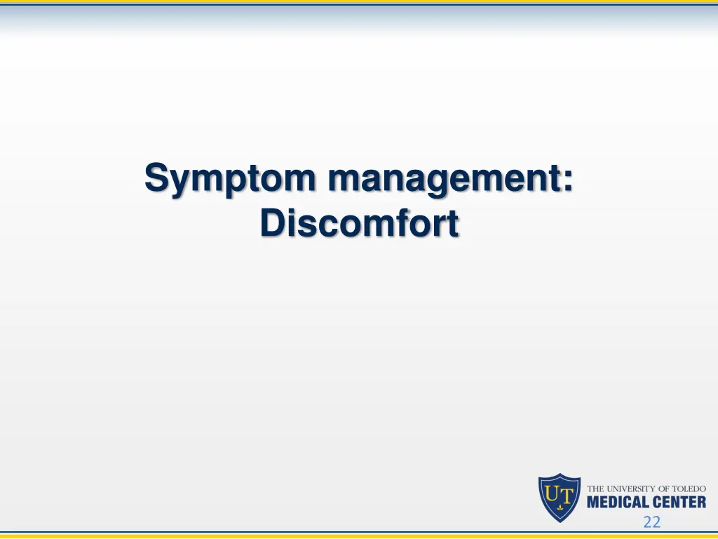 symptom management discomfort