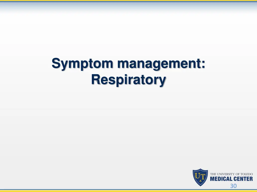 symptom management respiratory