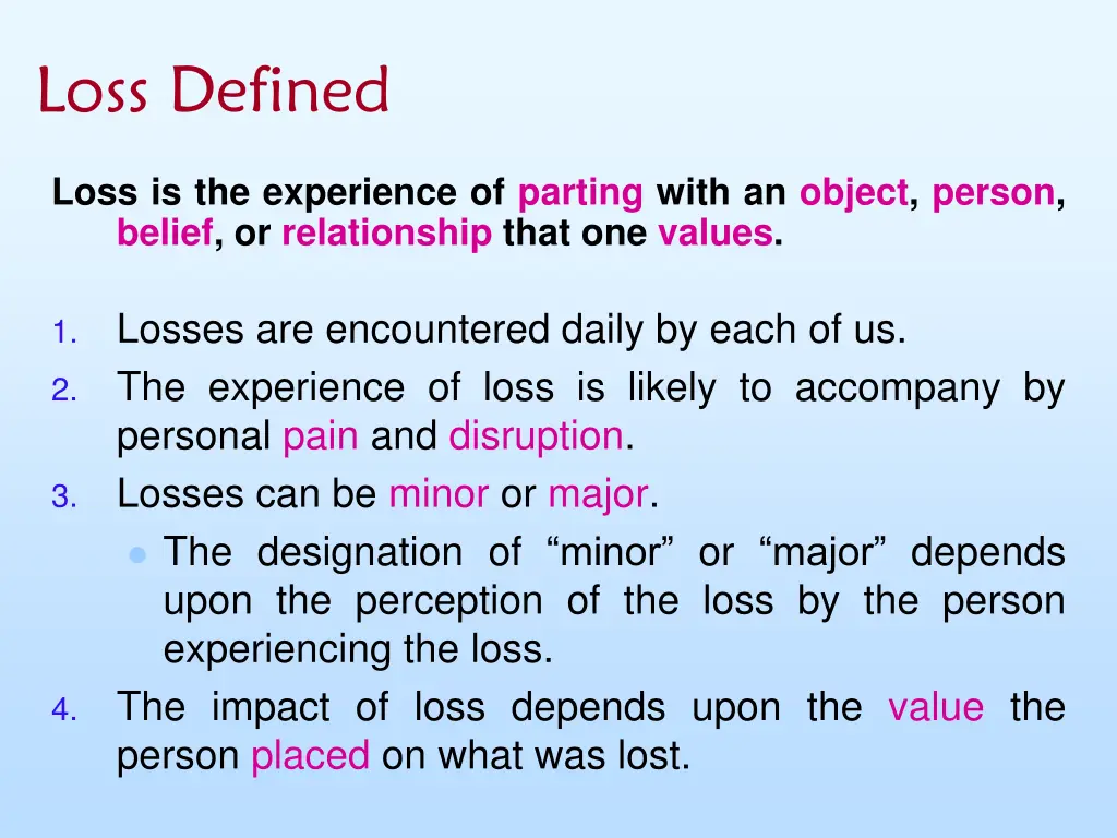 loss defined