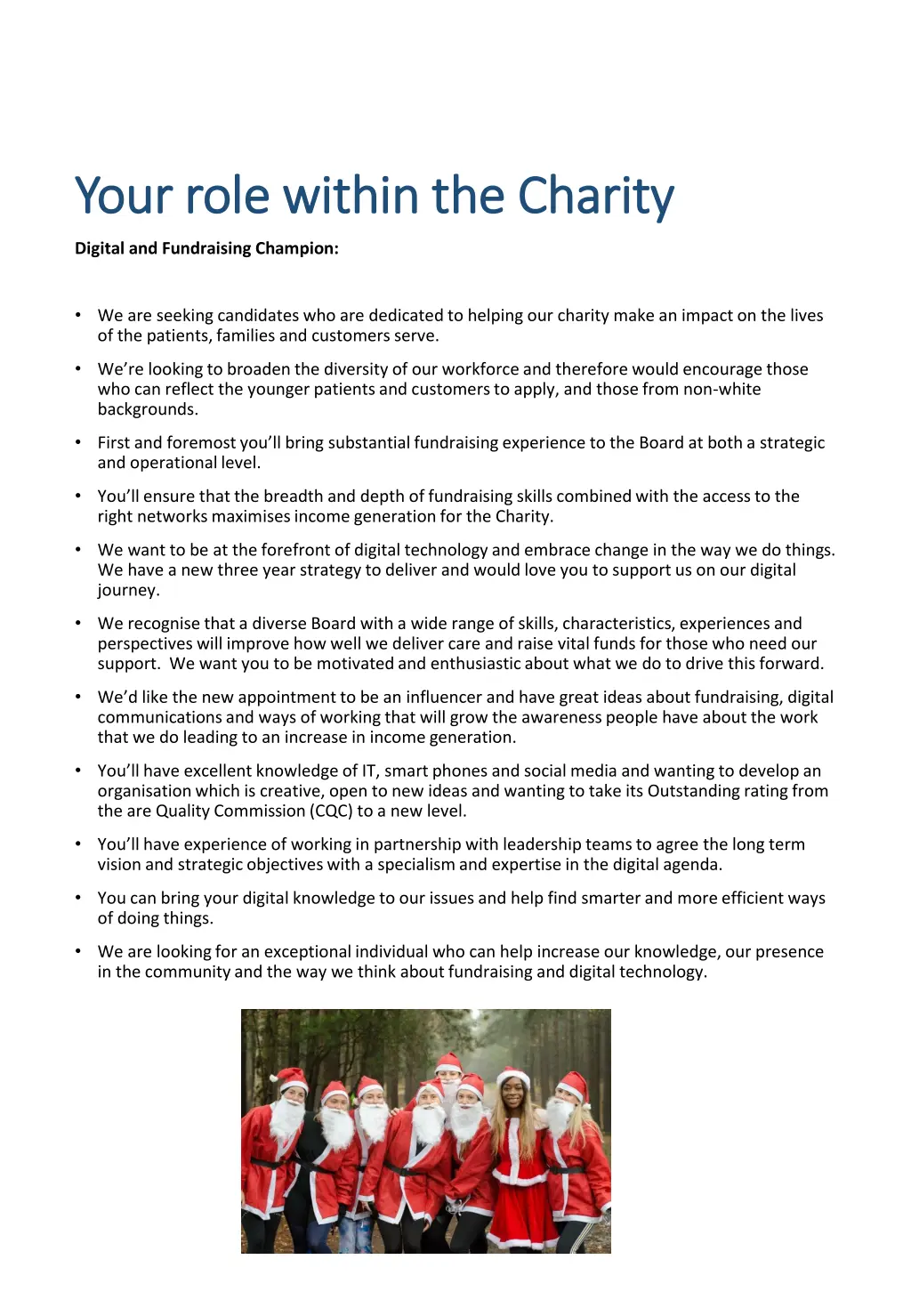 your role within the charity your role within