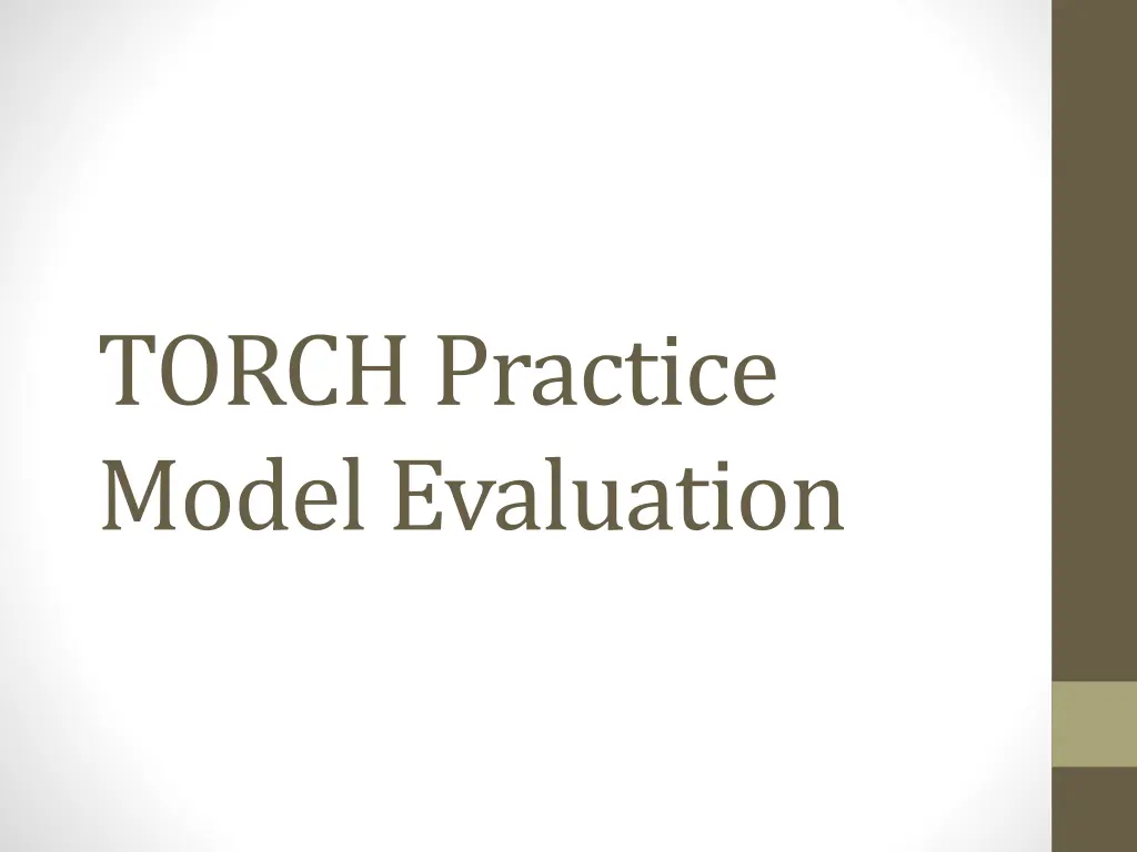 torch practice model evaluation