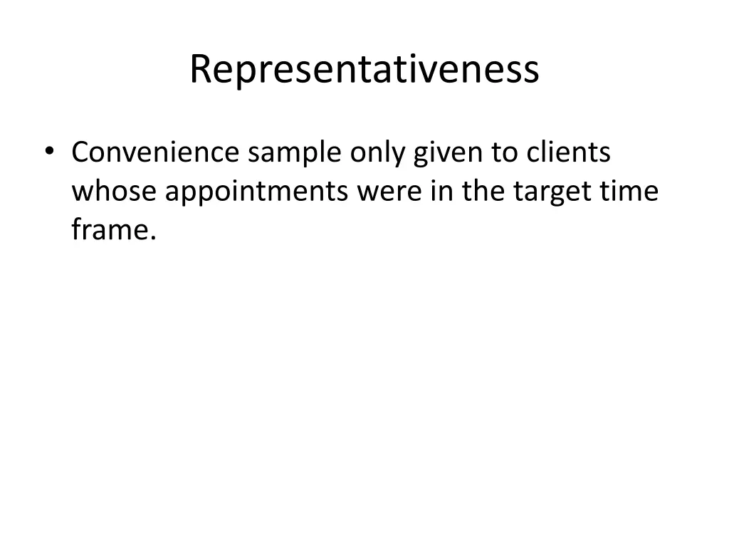 representativeness