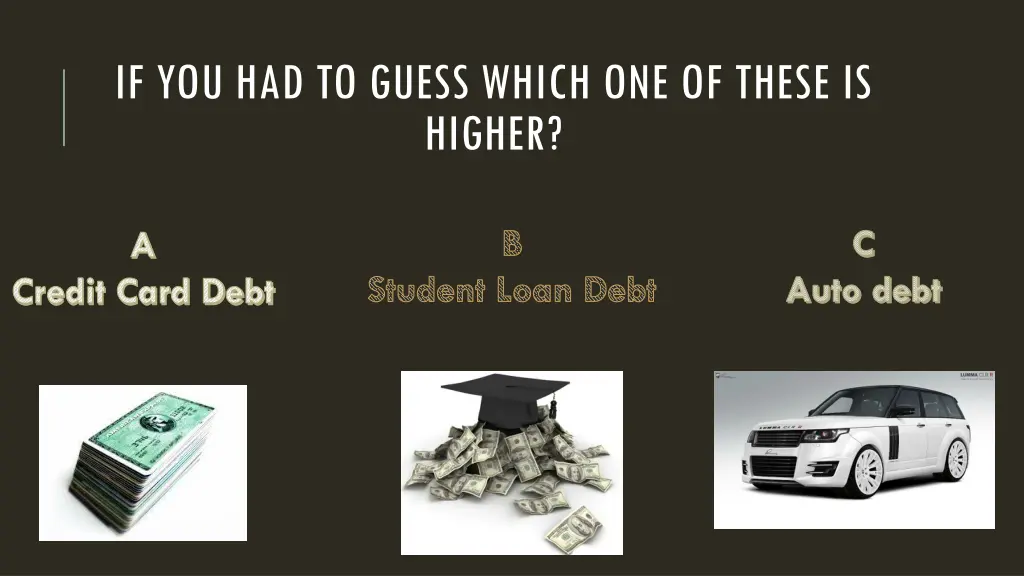 if you had to guess which one of these is higher