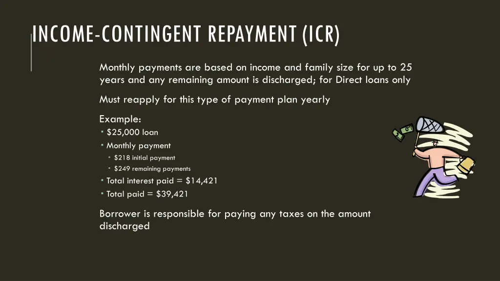 income contingent repayment icr