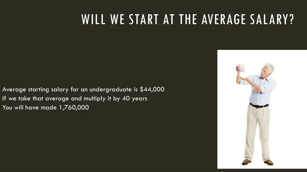will we start at the average salary
