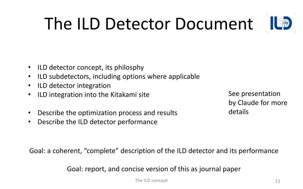 the ild detector document
