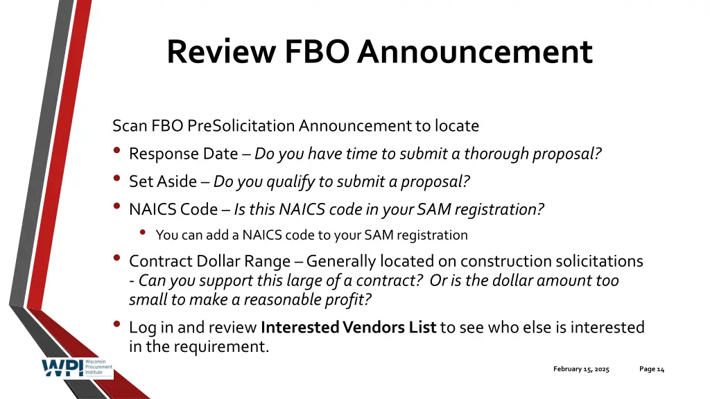 review fbo announcement