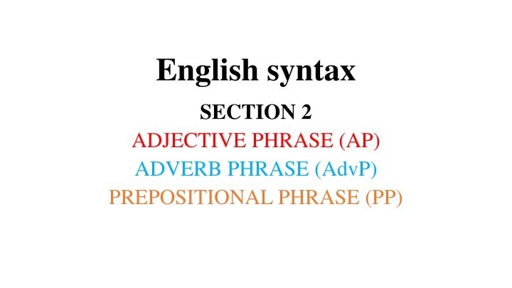 english syntax
