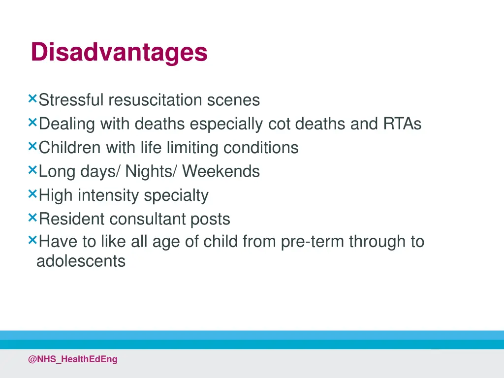 disadvantages