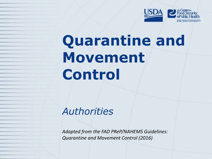 quarantine and movement control