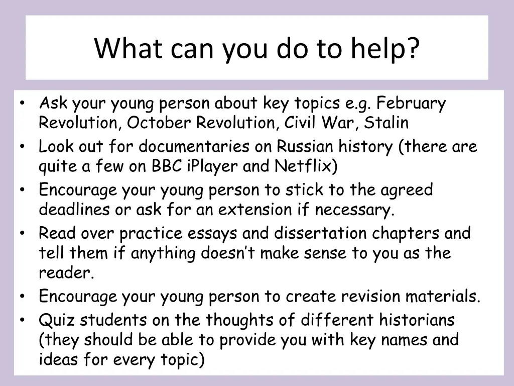 what can you do to help