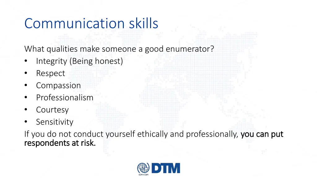 communication skills