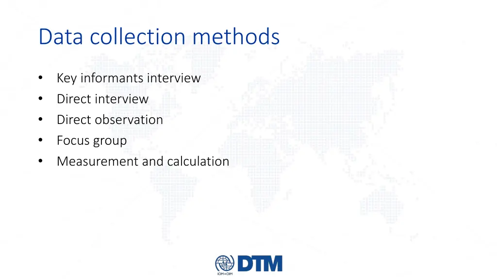 data collection methods
