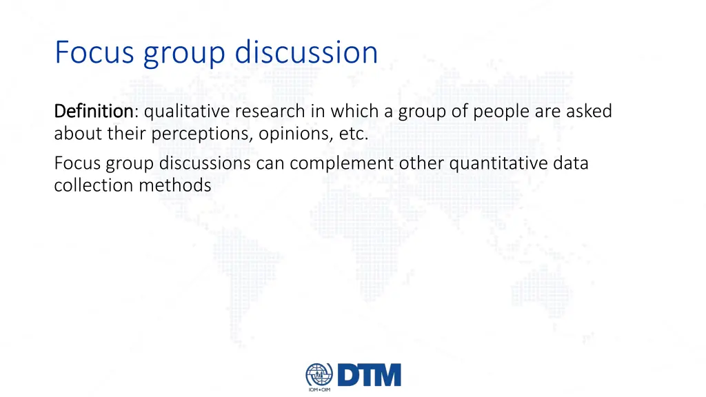 focus group discussion