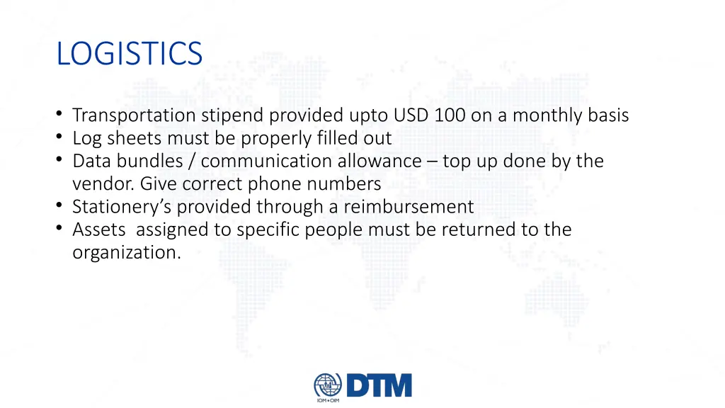 logistics