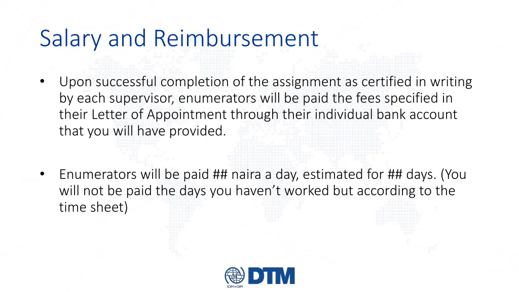 salary and reimbursement