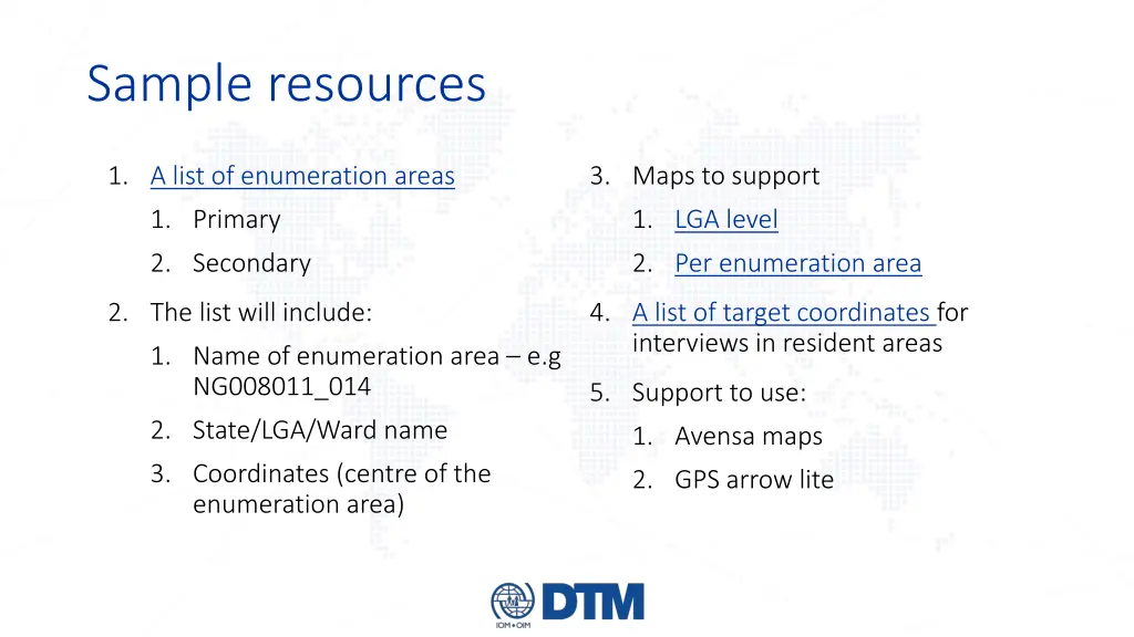 sample resources