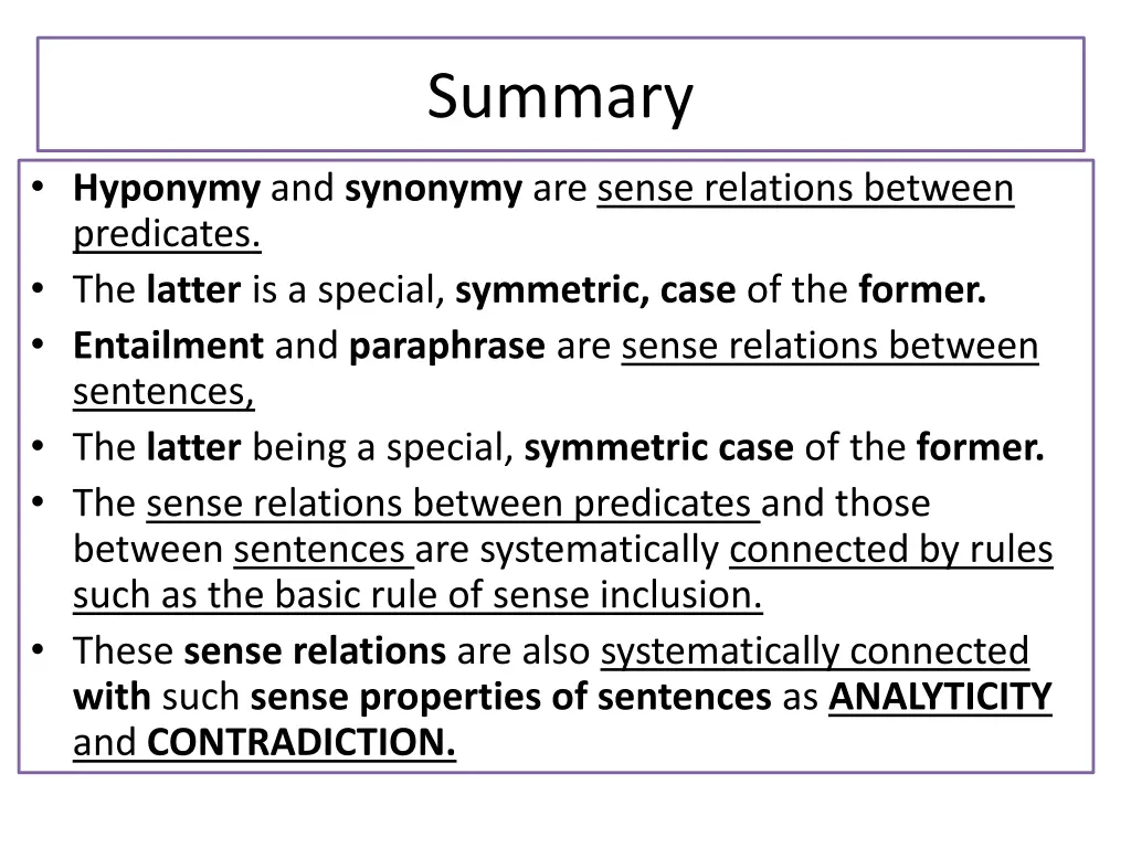 summary