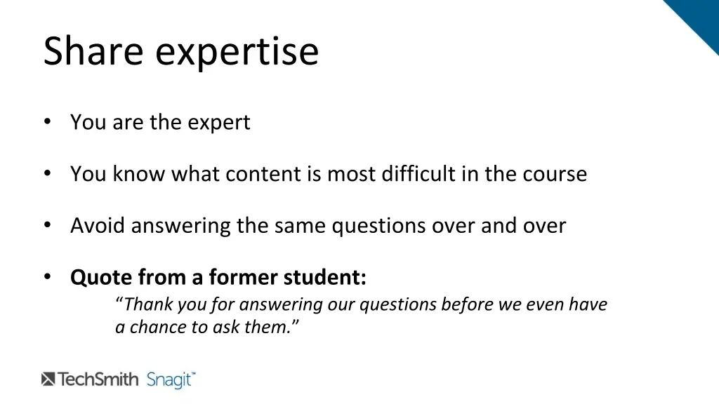 share expertise