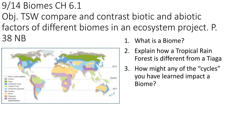 9 14 biomes ch 6 1 obj tsw compare and contrast