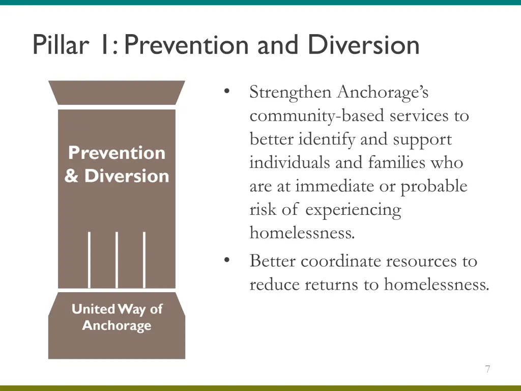 pillar 1 prevention and diversion