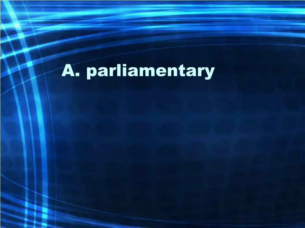 a parliamentary