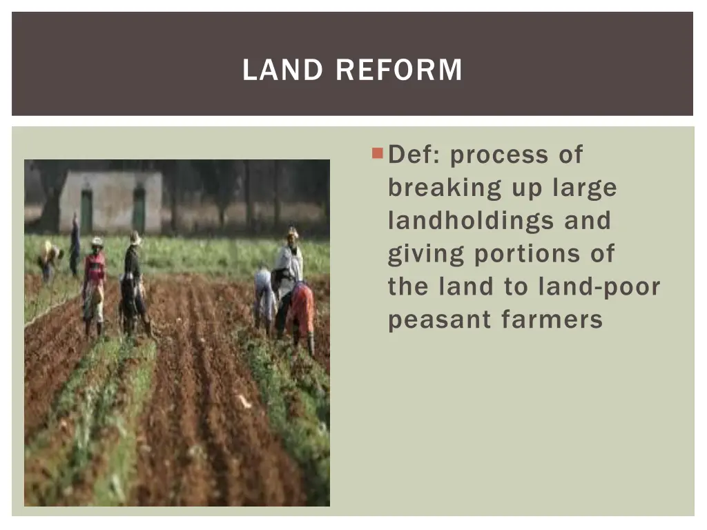 land reform