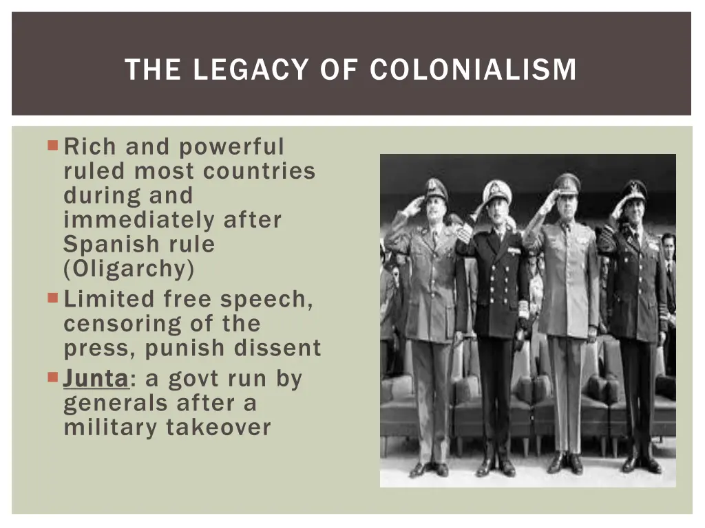 the legacy of colonialism