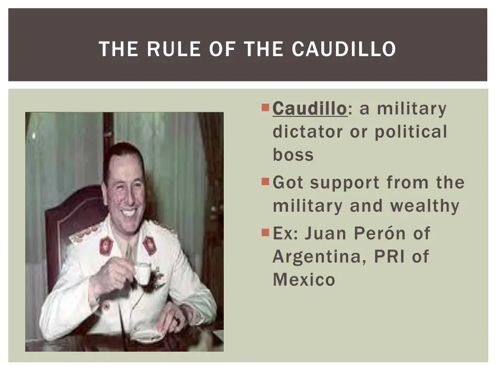 the rule of the caudillo