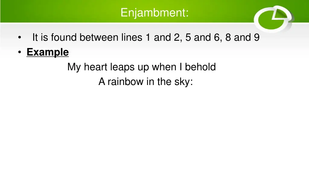 enjambment