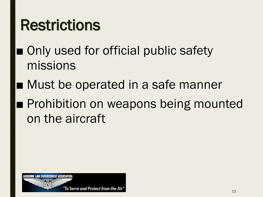 restrictions restrictions