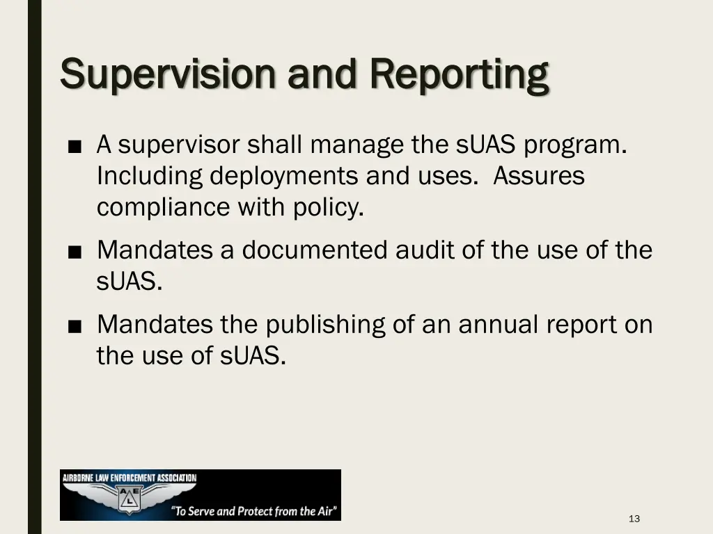 supervision and reporting supervision