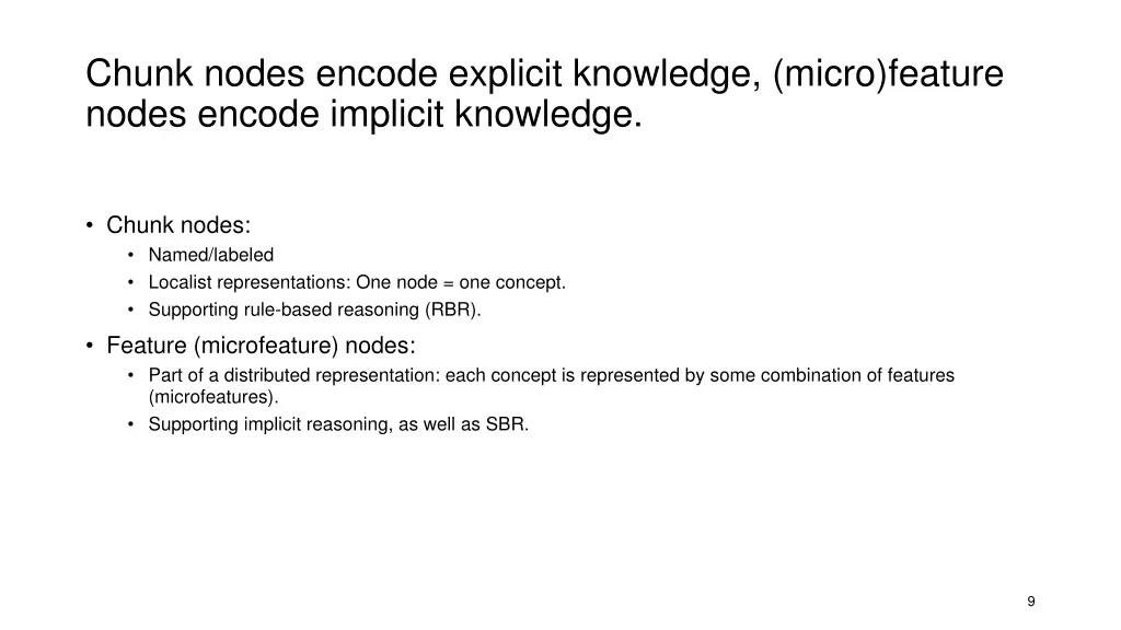 chunk nodes encode explicit knowledge micro