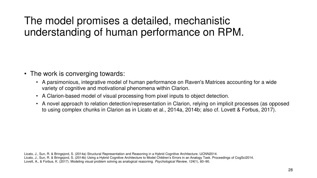 the model promises a detailed mechanistic