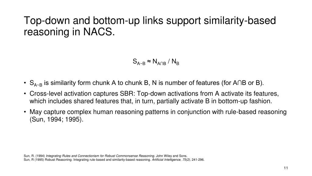 top down and bottom up links support similarity