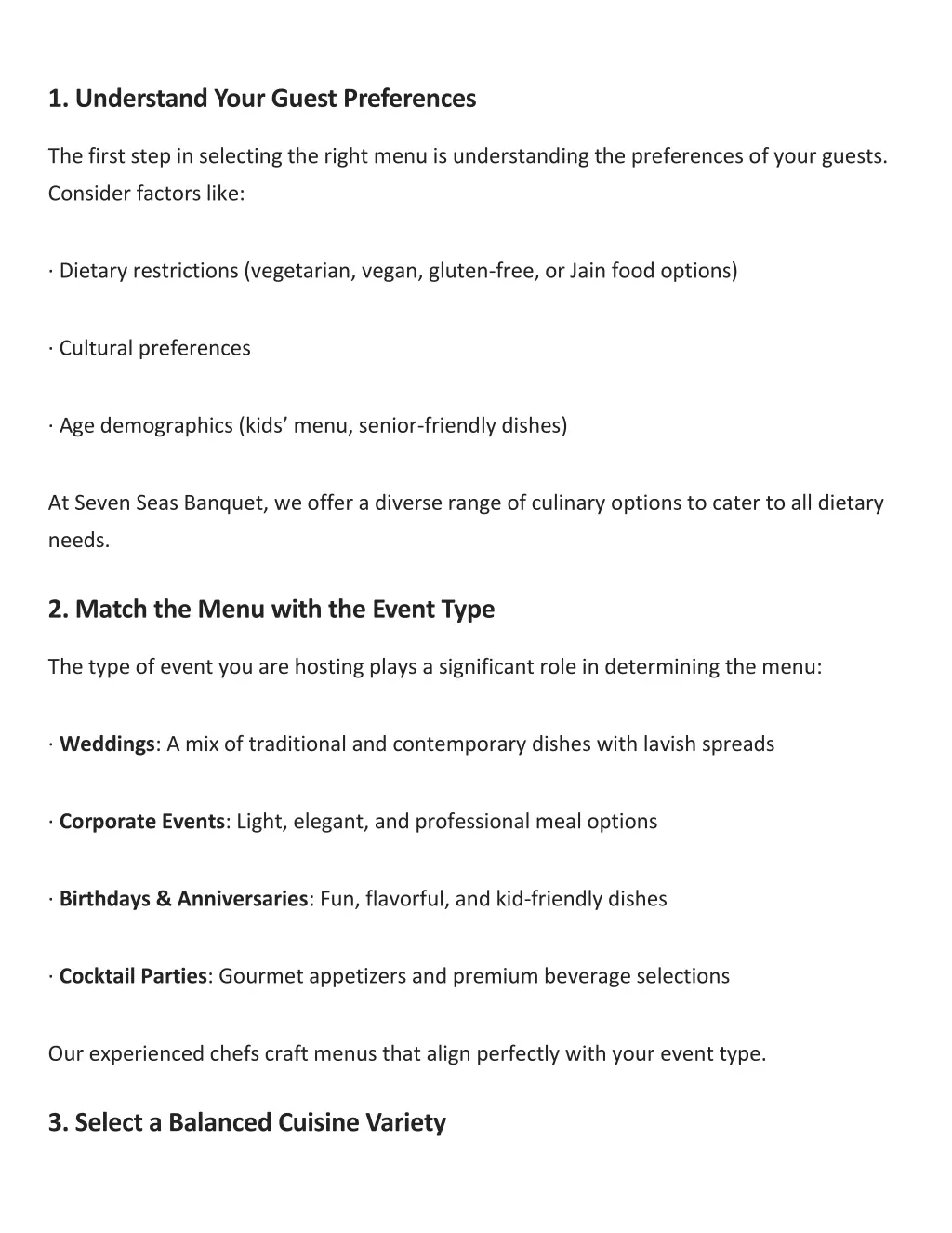 1 understand your guest preferences