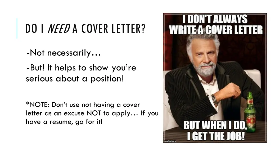 do i need a cover letter