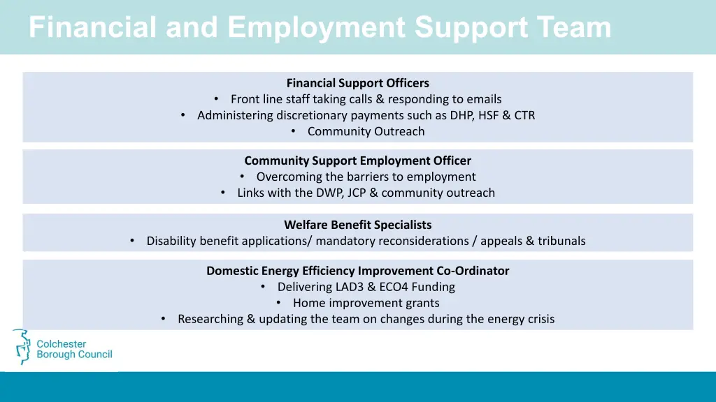 financial and employment support team 1