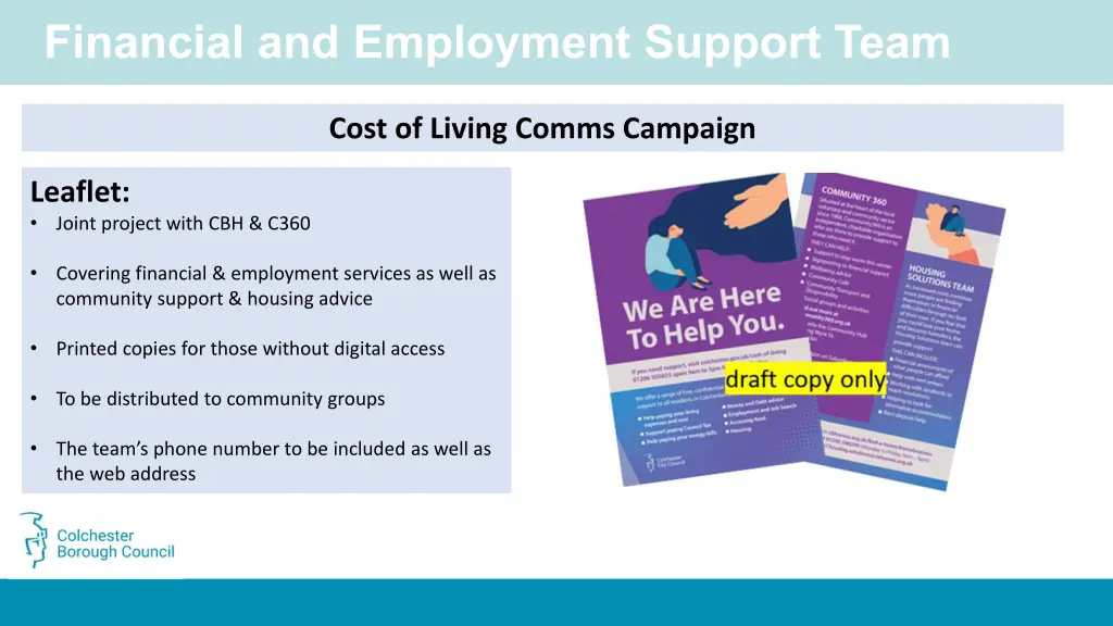 financial and employment support team 4
