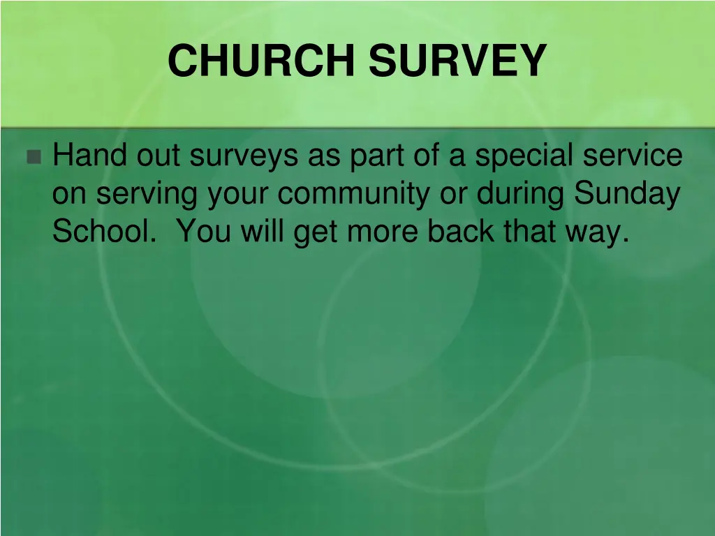 church survey 1